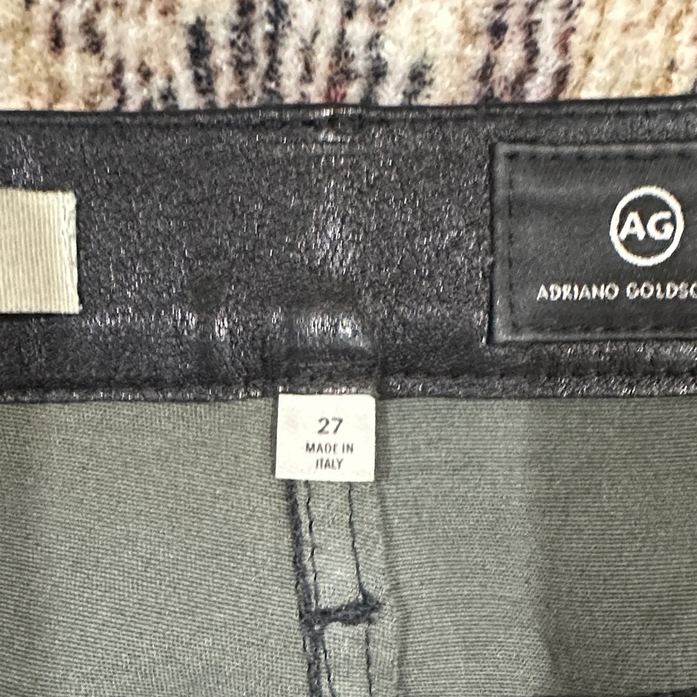 AG Adriano Goldschmied 100% Lambs Leather Straight Leg Pants - Picture 3 of 7